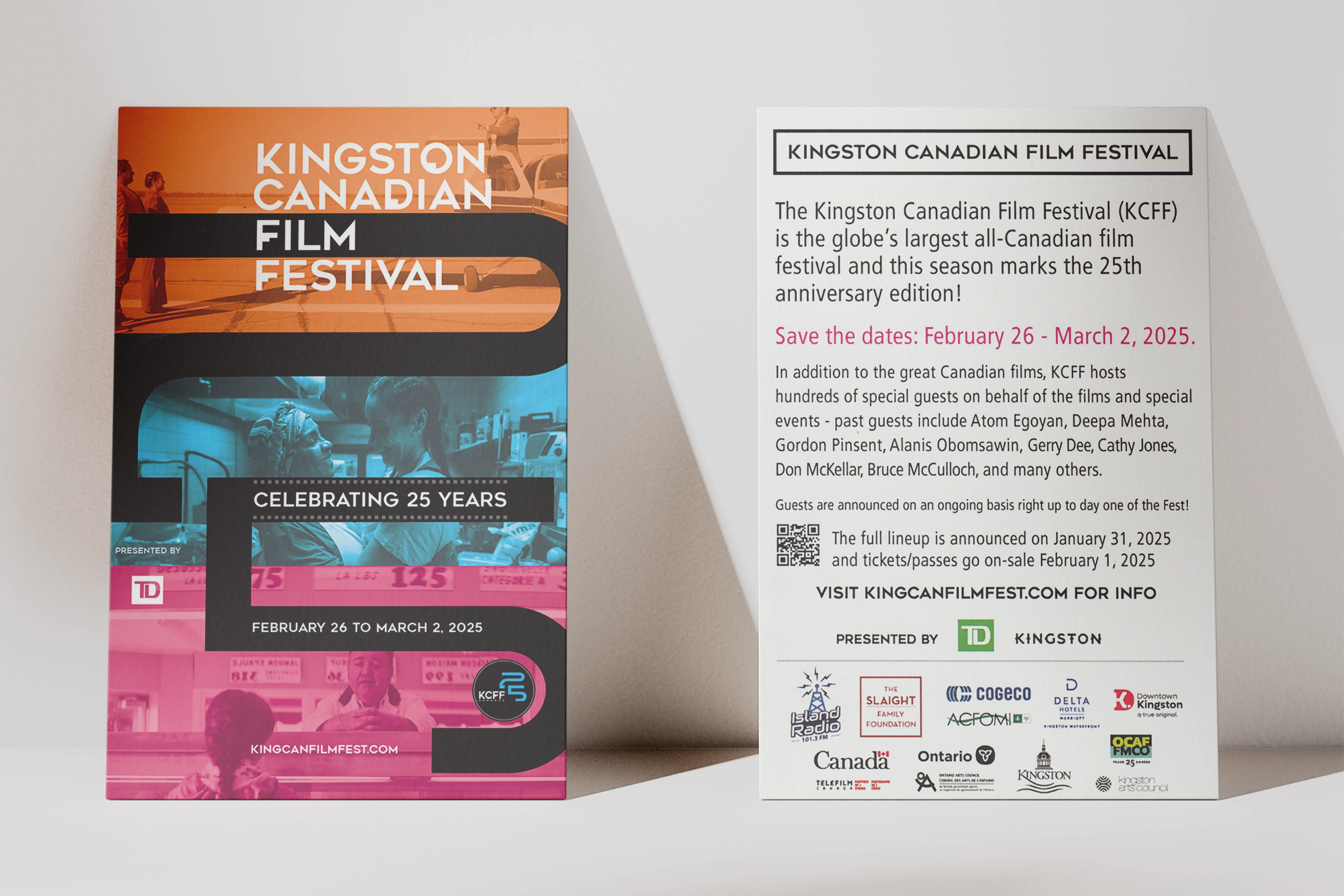 Kingston Canadian Film Festival campaign postcard